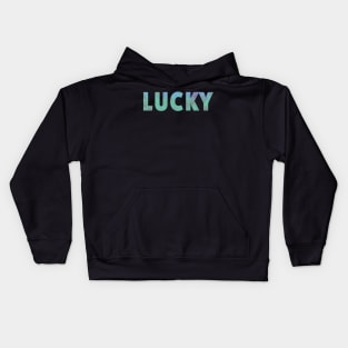 Crystal Lucky Blue Green Kids Hoodie